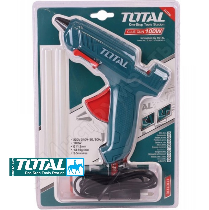 DỤNG CỤ BƠM KEO NHỰA 20W(Max 100W) Keo 11mm Làm nóng 3 minutes TOTAL TT101116 GG148 Tặng 2 keo