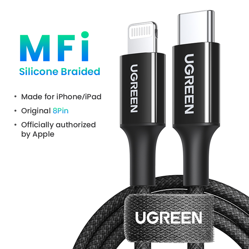 UGREEN USB C to Lightning Cable MFi Certified Charging Cable for 14 Pro MAX 14 Plus 13 Pro Max, 12 Pro Max 11 11Pro 11ProMAX 8Plus Model:90590