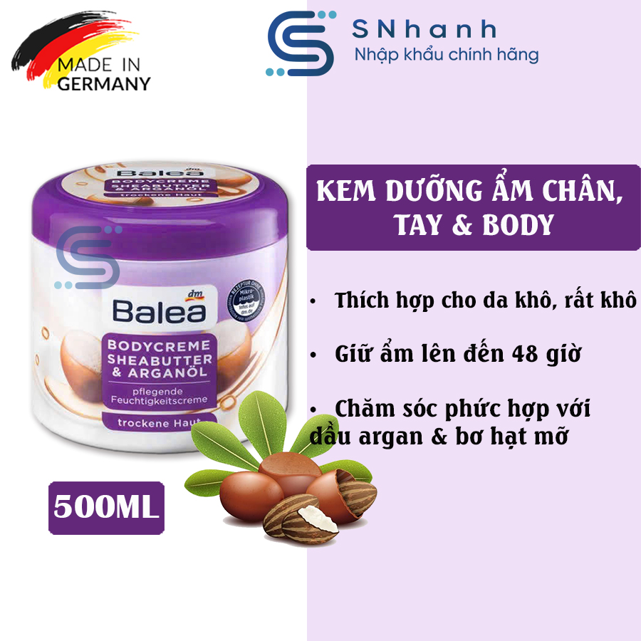 Kem dưỡng thể Balea Bodycreme, 500ml