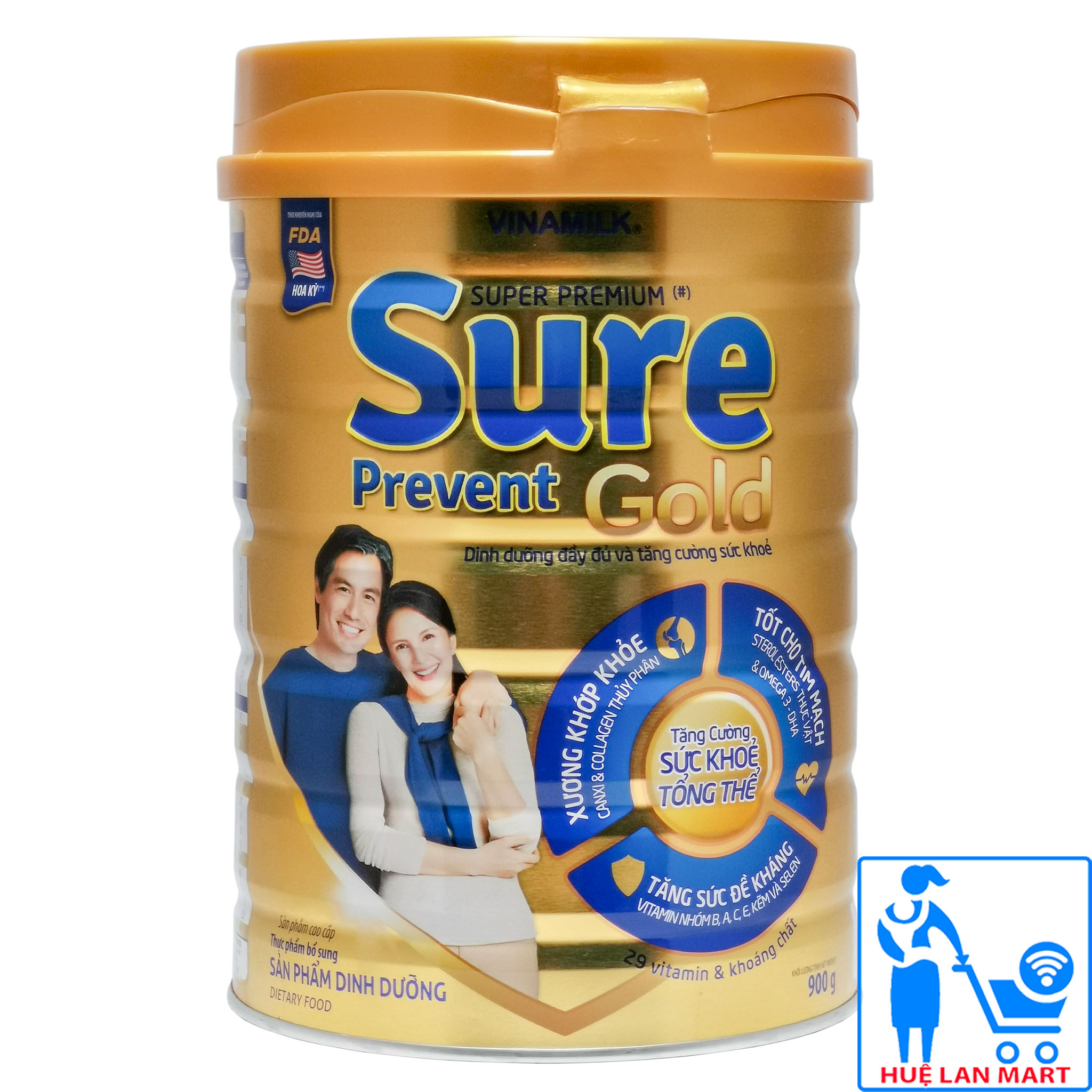 Sữa Bột Vinamilk Sure Prevent Gold Hộp 900g (Dinh dưỡng đủ và tăng cường sức khỏe)