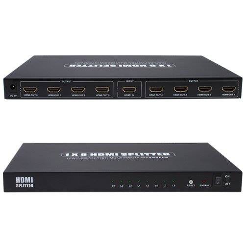 Bộ chia cổng HDMI từ 1 ra 8 HDTV Splitter hỗ trợ 2K/4K/3D (Đen) - Nhất Tín Computer