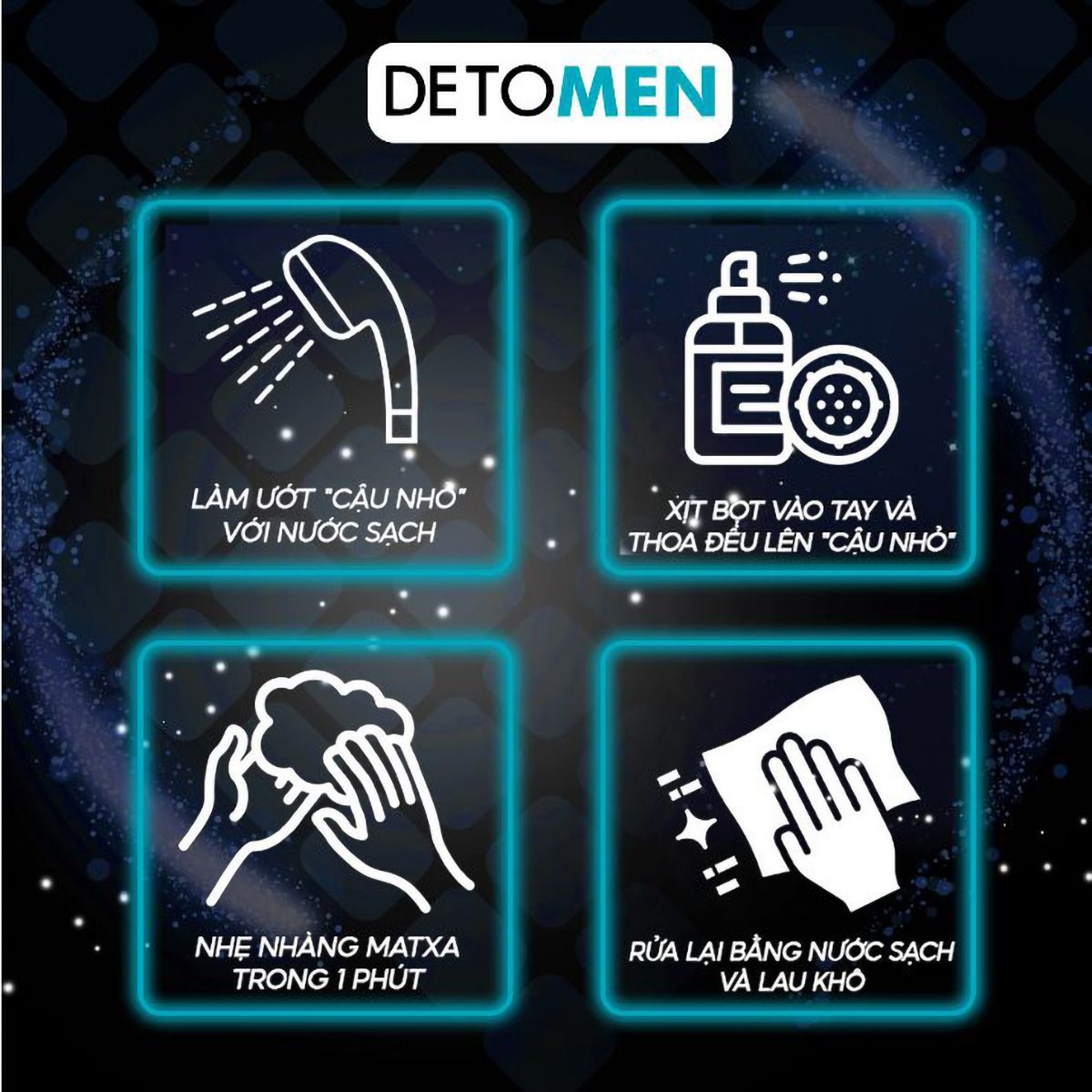 Bọt Vệ Sinh Nam Giới Detomen Dung Dịch Tạo Bọt 100ML