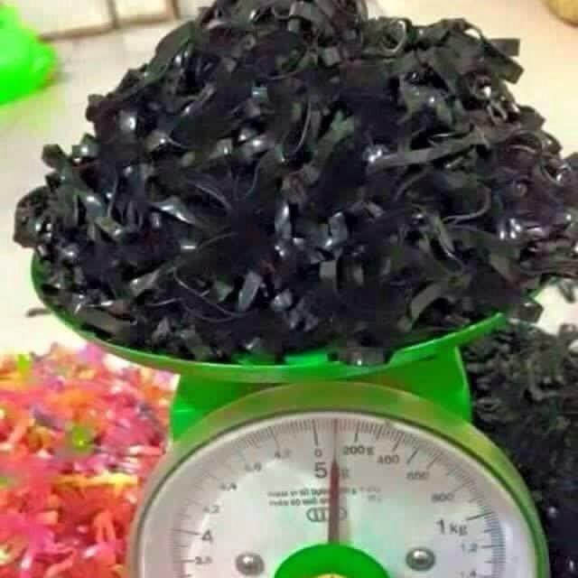 Gói 100g chun buộc tóc GIÁ SỐC Chun cột tóc màu đen loại to