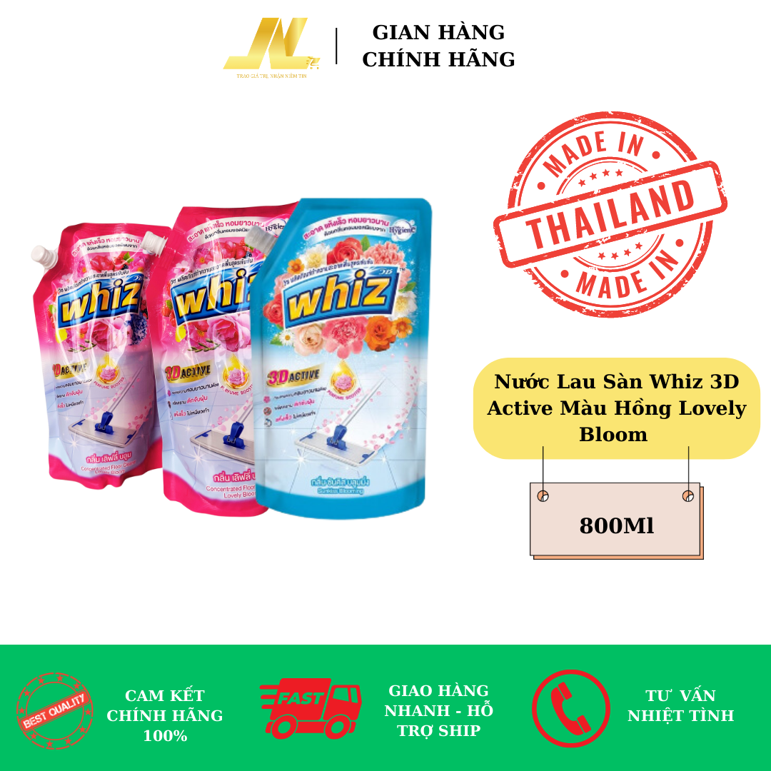 Nước Lau Sàn Whiz 3D Active 800ml