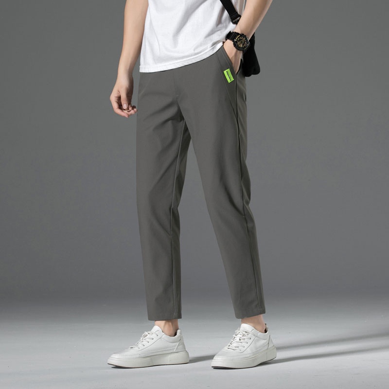 Men Pants Korean Ankle Pants Casual Pants Summer Slim Fit Trousers M-4XL