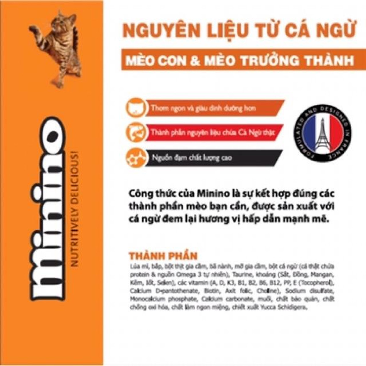Thức ăn cho mèo Minino 1.3kg