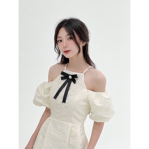 OUTSET - Váy Hanby tay bồng kèm nơ