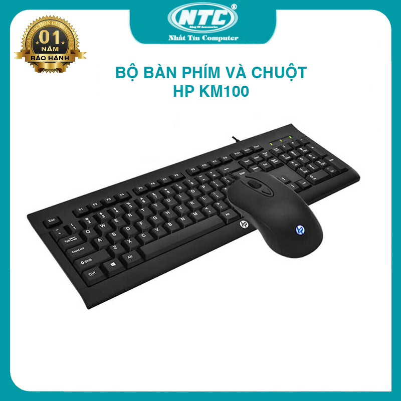 HP km100 ultra-quiet keyboard and mouse set-for office or school (black) best computer