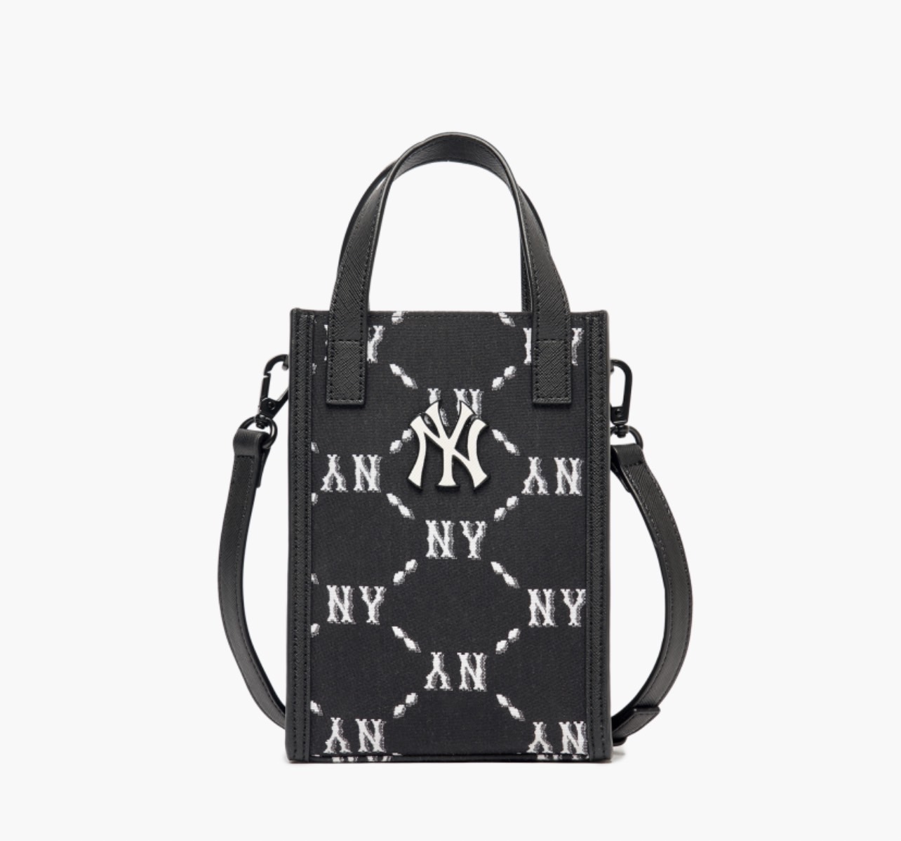 Túi Đeo Chéo Mlb Monogram Diamond Jacquard Mobile Phone Cross Bag New York Yankees 3Acrh012N Màu Đen Xám vàng