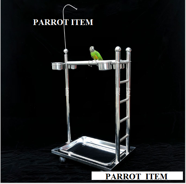 CẦU ĐỨNG CÓ THANG INOX CAO CẤP NHẬP KHẨU DÀNH CHO CÁC DÒNG VẸT TRUNG VÀ TO (CÓ BÁNH XE )