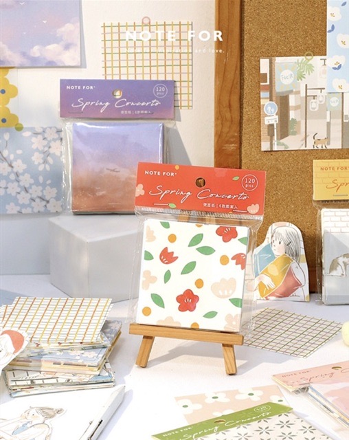 Mix 108 Tờ Giấy Nền Note For Collection dễ thương dùng để trang trí