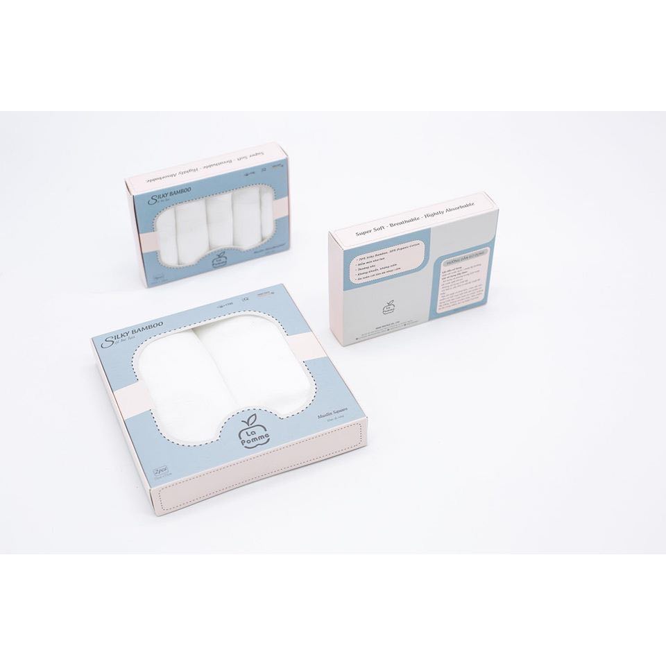 [CHÍNH HÃNG] Set 2 khăn đa năng sợi tre lụa (75x75) La Pomme