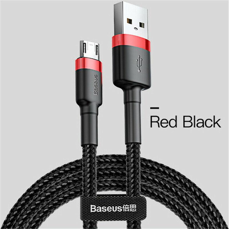 Baseus 2.4A 1M Double Sided Reversible Micro USB Data Sync Charger Cable Cord