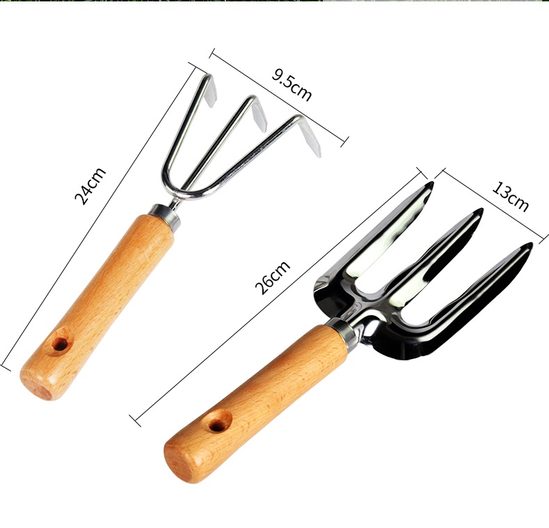 Large Stainless Steel Soil Rake Lv04