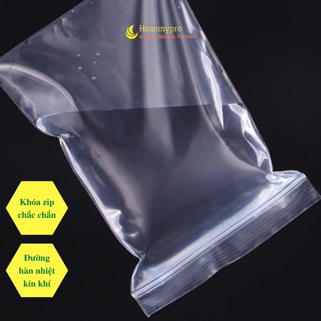 Túi zip 1kg túi zip khóa bấm viền chỉ đỏ loại dày
