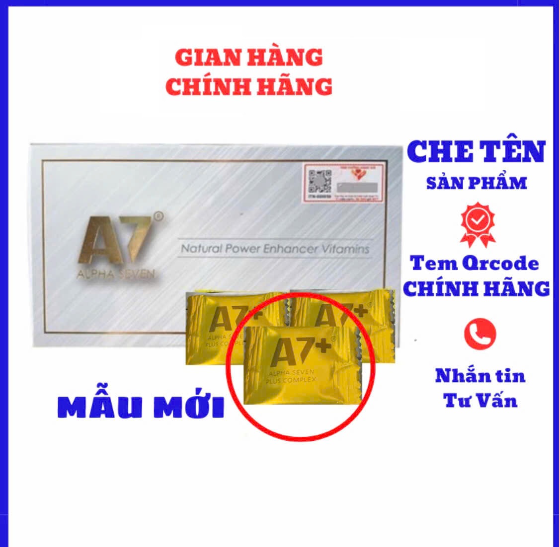 Hộp 10 Viên Kẹo Hồng Sâm A7 Anpha Vị Chanh  USA Cao Cấp - Date Mới