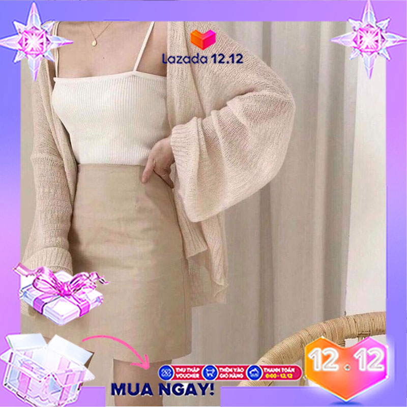 Áo Khoác Cardigan Len Dệt Mỏng