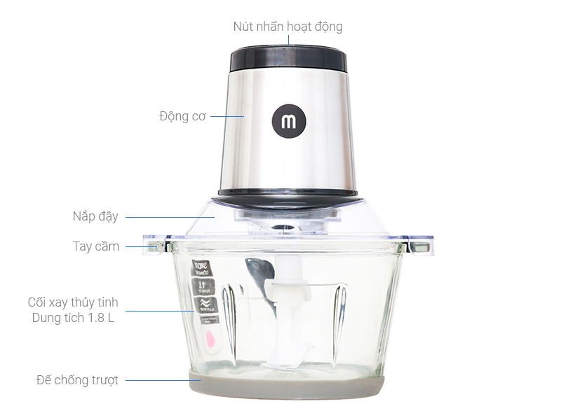 Máy xay thịt đa năng Mishio MK135 1,8L