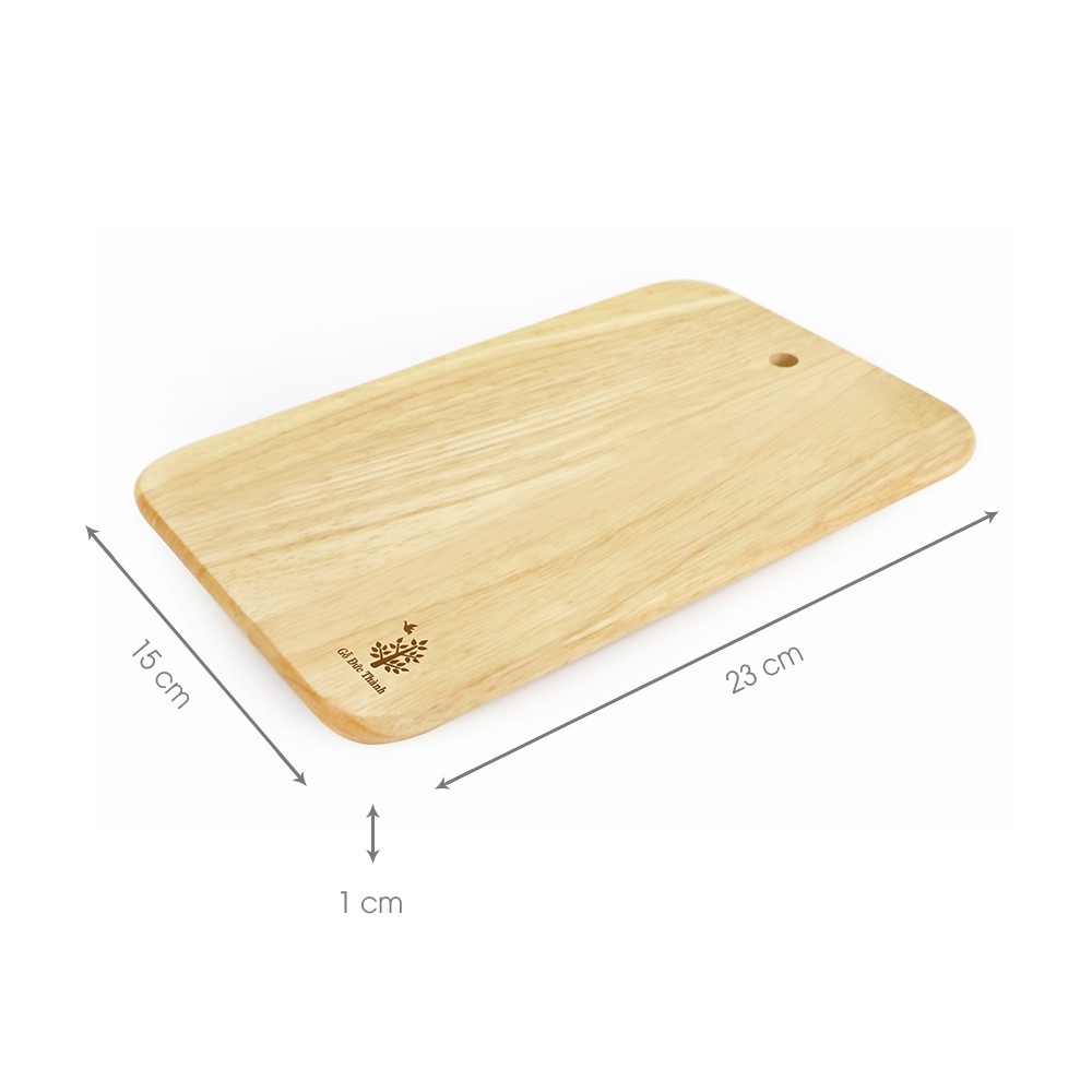 Thớt gỗ chữ nhật mỏng, có lổ Đức Thành 02901