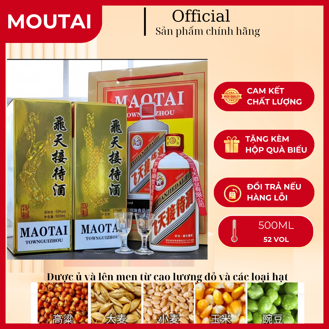 [Freeship Max] Mao đài phi thiên sang trọng kèm tặng 2ly limited