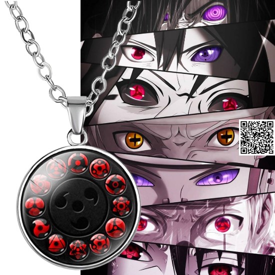 [HCM]Dây Chuyền bộ sưu tập Sharingan Uchiha Anime Naruto [Shop-Nino24 ID-1554]