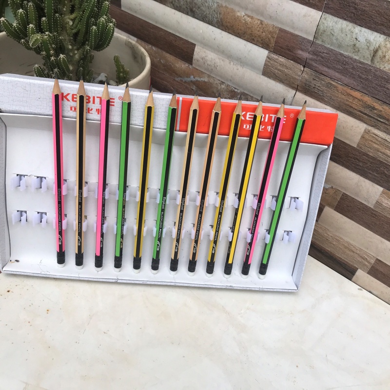 10 Bút chì 2B đầu gôm Elephant [VPP Trí Đức ]