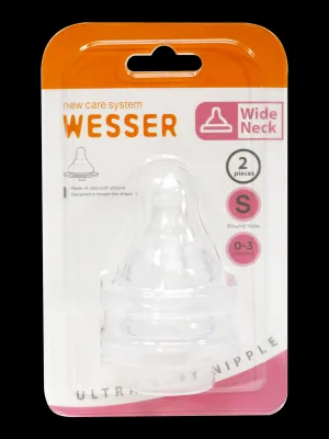 Ty thay bình sữa Wesser cổ rộng size (S/M/L) - 2 cái/vỹ - num vu thay binh sua wesser co rong