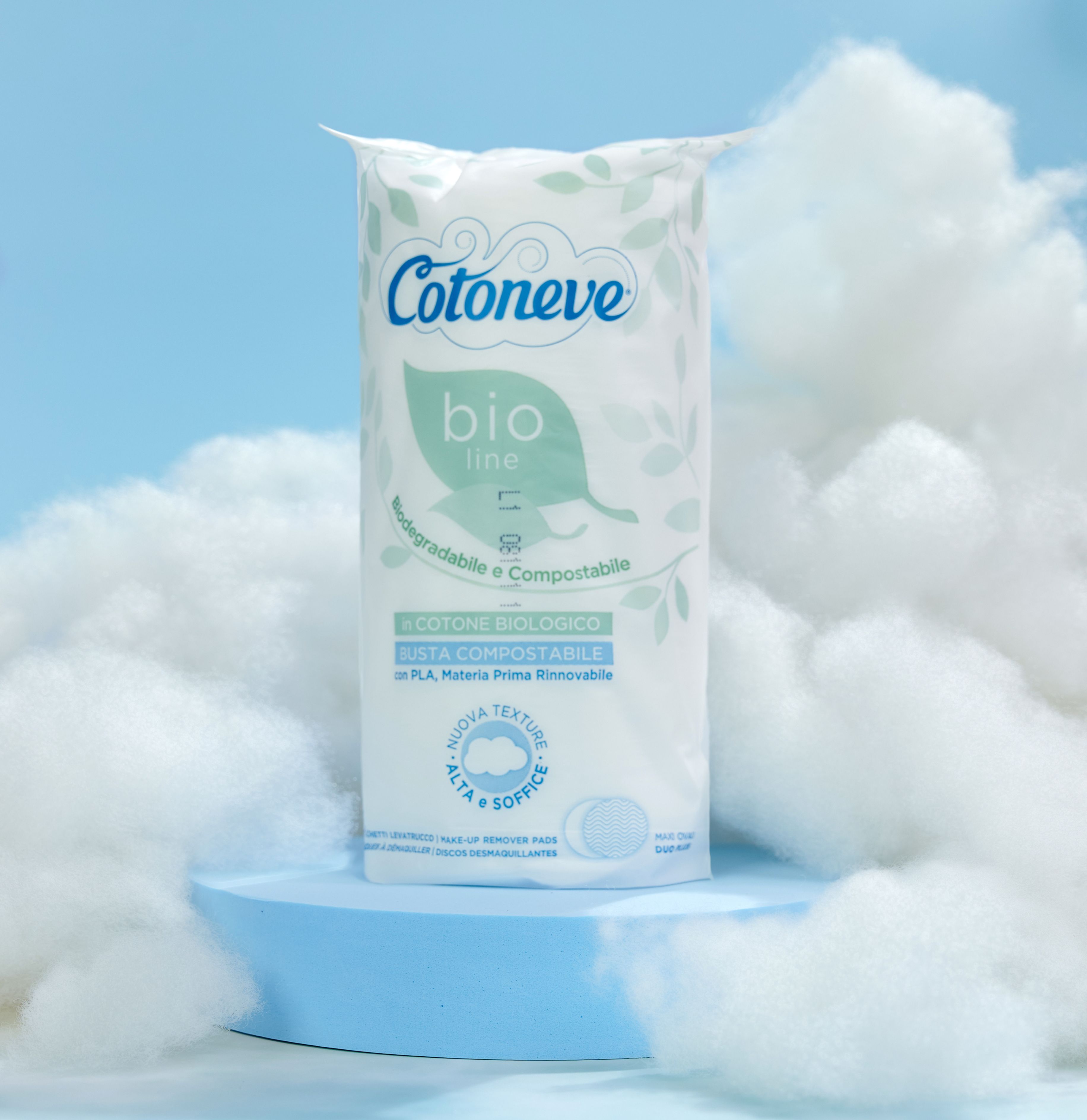 Bông Tẩy Trang Hữu Cơ Bio-Line 60 Miếng Cotoneve (Túi Sinh Học Tự Phân Hủy)