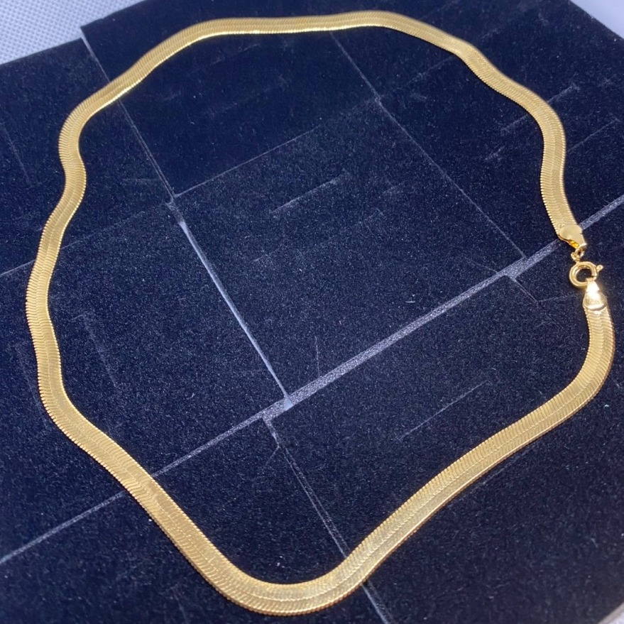 Dây chuyền mì dẹp nam nữ cao cấp - D291015 - Không đen không dị ứng ( Dây chuyền dài 50cm )