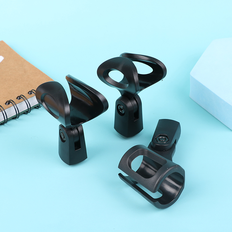 Microphone Clip with Wireless Microphone Cantilever Shock-proof Bracket Clip Universal Microphone Clip Holder Female Nut Adapters Black