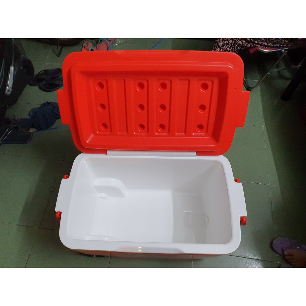 [HCM]Thùng đá vuông duy tân 60L có bánh xe