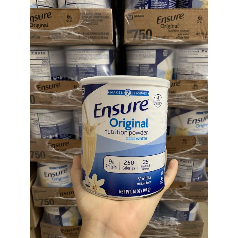 [HCM][Mẫu mới ] Sữa Ensure Mỹ Original Nutrition Powder 397g