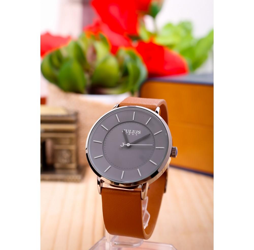 ĐỒNG HỒ NAM JA-998D JULIUS HÀN QUỐC DÂY DA (NÂU ĐEN)