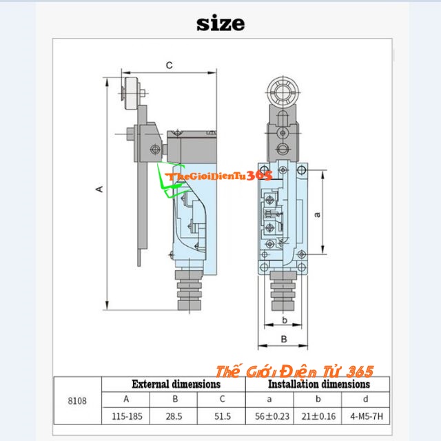 Công Tắc Hành Trình ME-8108 250VAC 5A