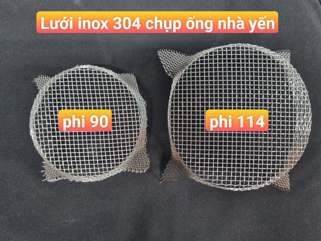 [HCM]Lưới inox 304 chụp ống phi 90 nhà yến
