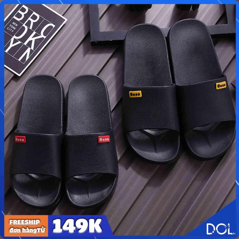 Dép nam nữ quai ngang đúc nguyên khối bền đẹp phong cách dép lê nam BOSS sz từ 36-45 (cho cả nam và nữ) giá rẻ