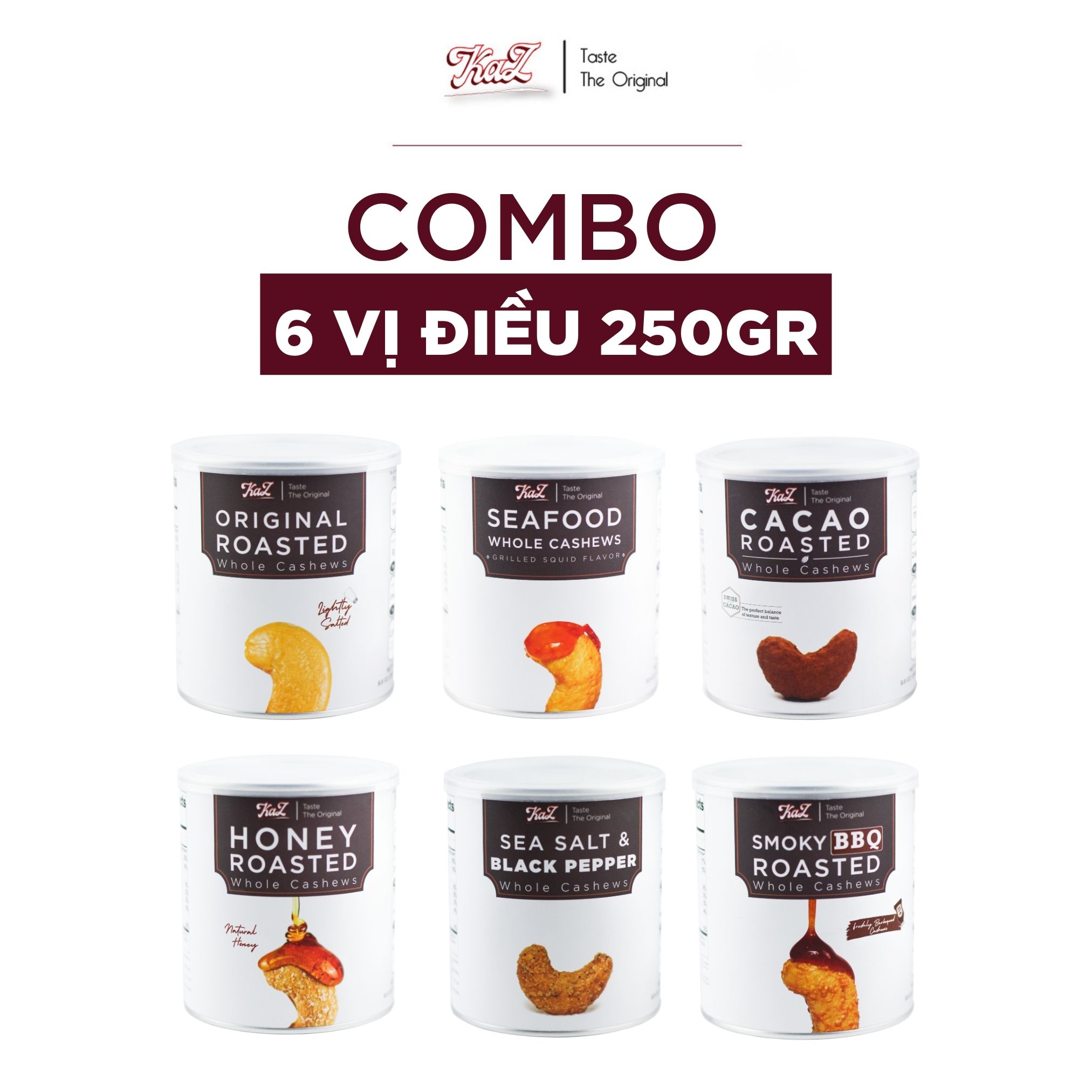 Combo 6 Vị Điều Kaz Cao Cấp Lon Thiếc