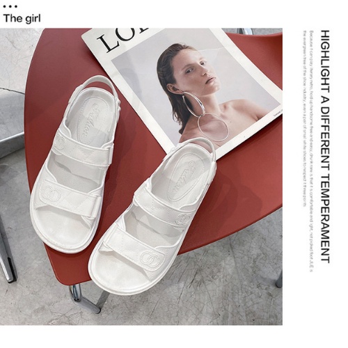 Giày sandal nữ, sandal học sinh hai màu đen trắng
