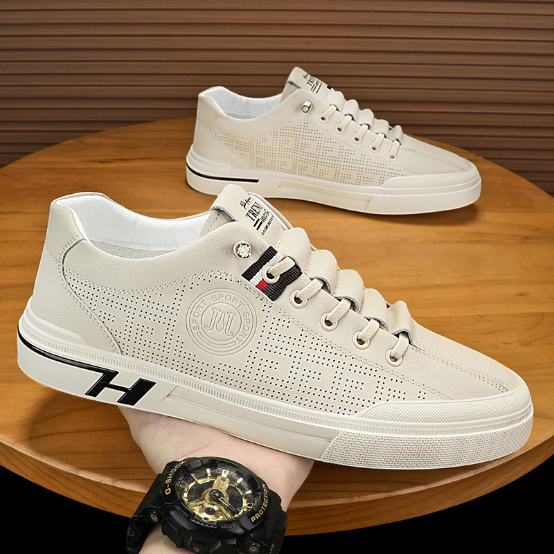 Giày Nam, Giày Sneaker Thấp Cổ Da Cao Cấp Hàn Quốc