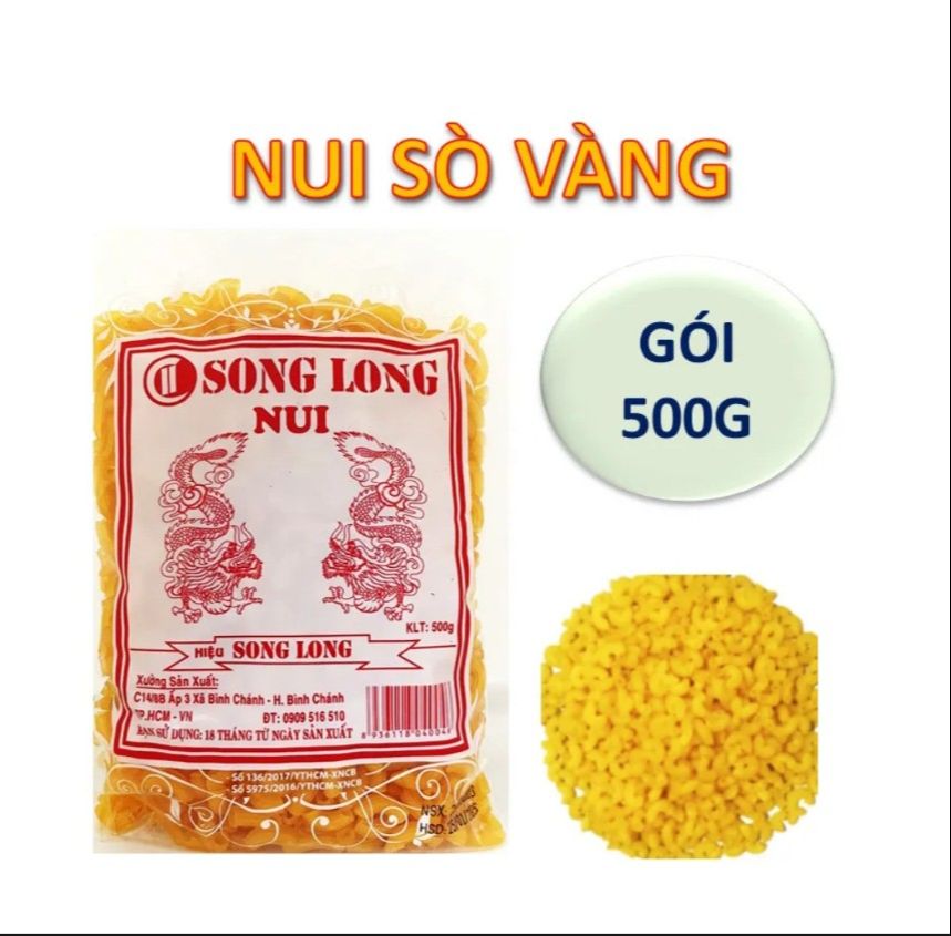 Nui (gạo lức, rau củ, sò vàng, ống dài) - SONG LONG gói 500g ( HCM )