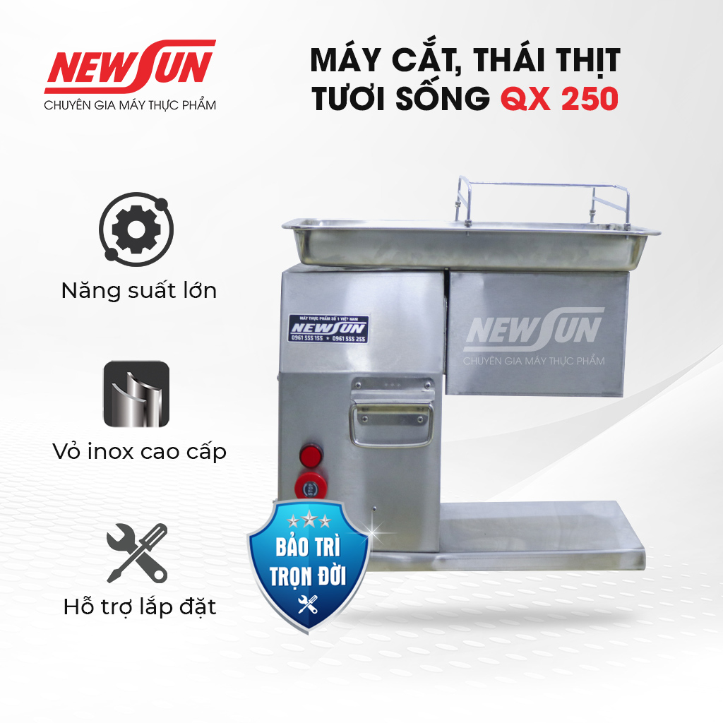 Máy cắt, thái thịt tươi sống NEWSUN QX 250 (750W) - Hàng Chính Hãng