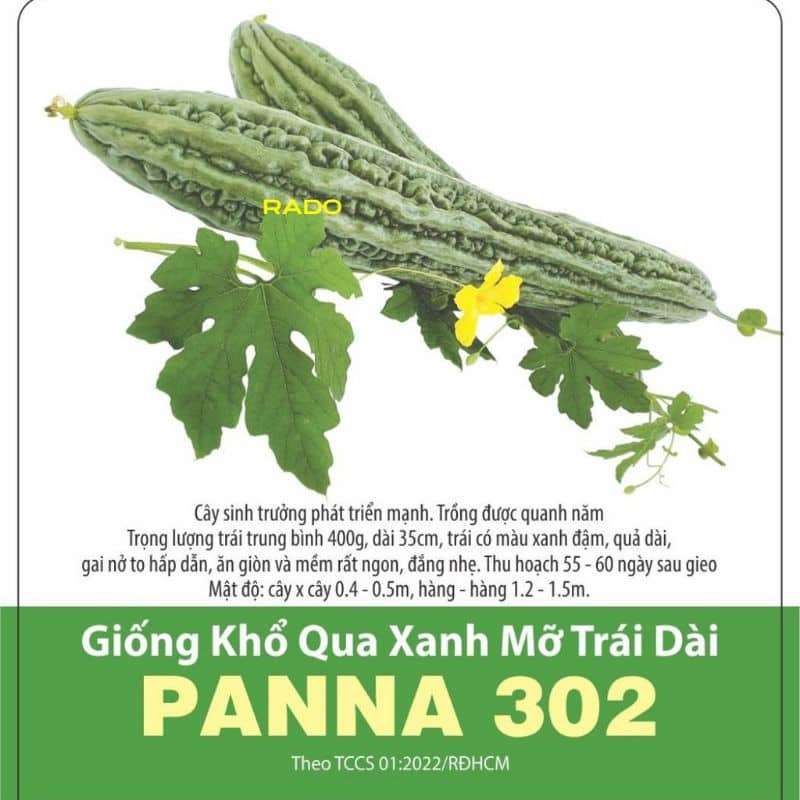 Hạt giống khổ qua xanh mỡ trái dài 302