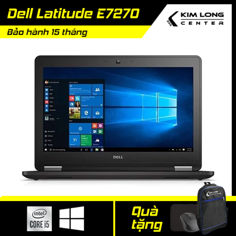[GIẢM NGAY 500K][BẢO HÀNH 15 THÁNG] Laptop giá rẻ nhỏ gọn Dell Latitude E7270 : i5-6300U | 8GB RAM | 128GB SSD | HD Graphics 5500 | 12.5 HD | Weight 1.3KG | Windows 10 Pro | Black