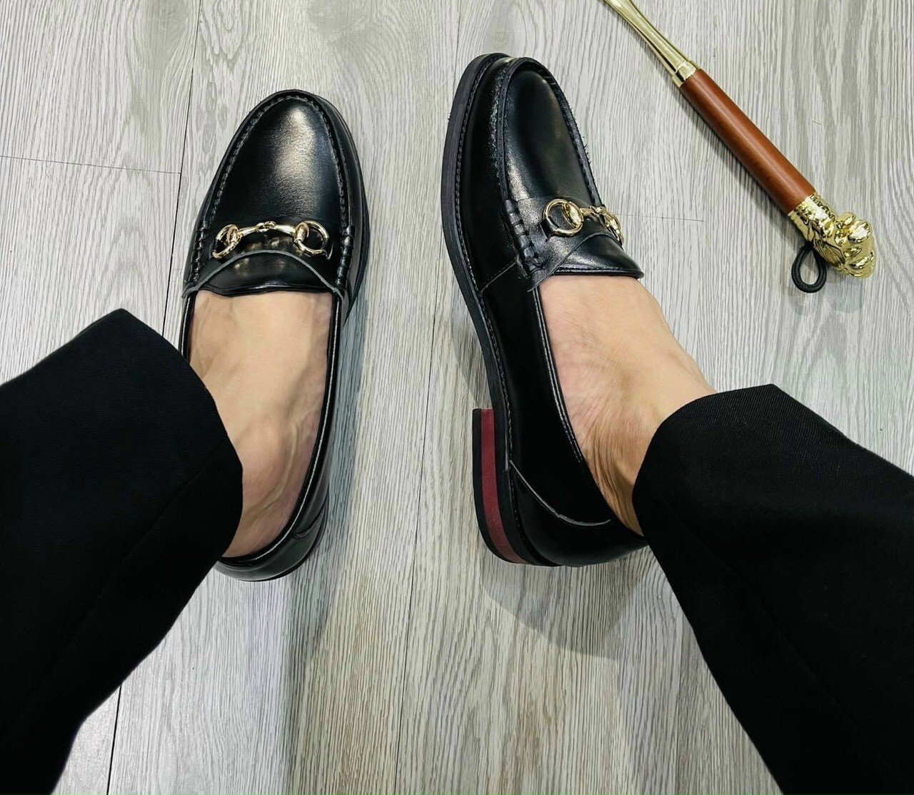Giày lười nam da bò đế phíp cao cấp