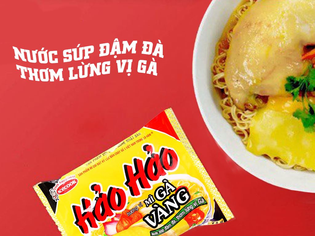 Thùng 30 gói mì Hảo Hảo gà vàng 74g