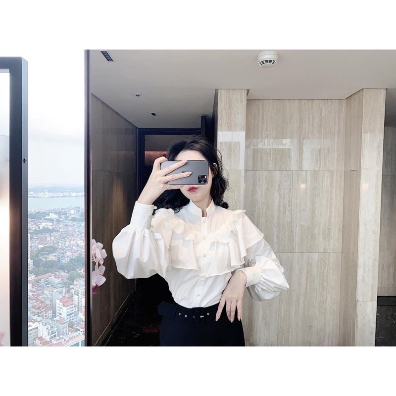 Áo Sơ Mi Cổ Trụ Phong Cách Hàn Quốc_008