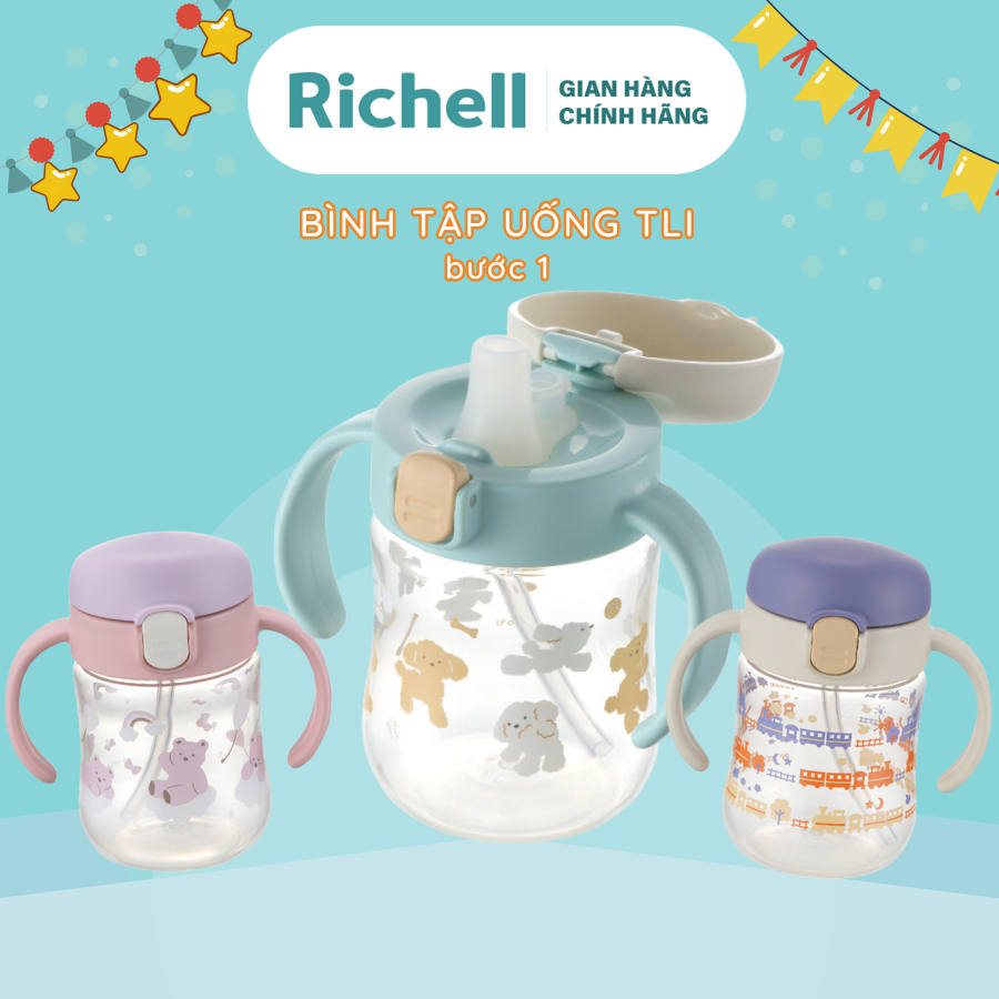 Bình tập uống RICHELL TLI bước 1 200ml | Baby