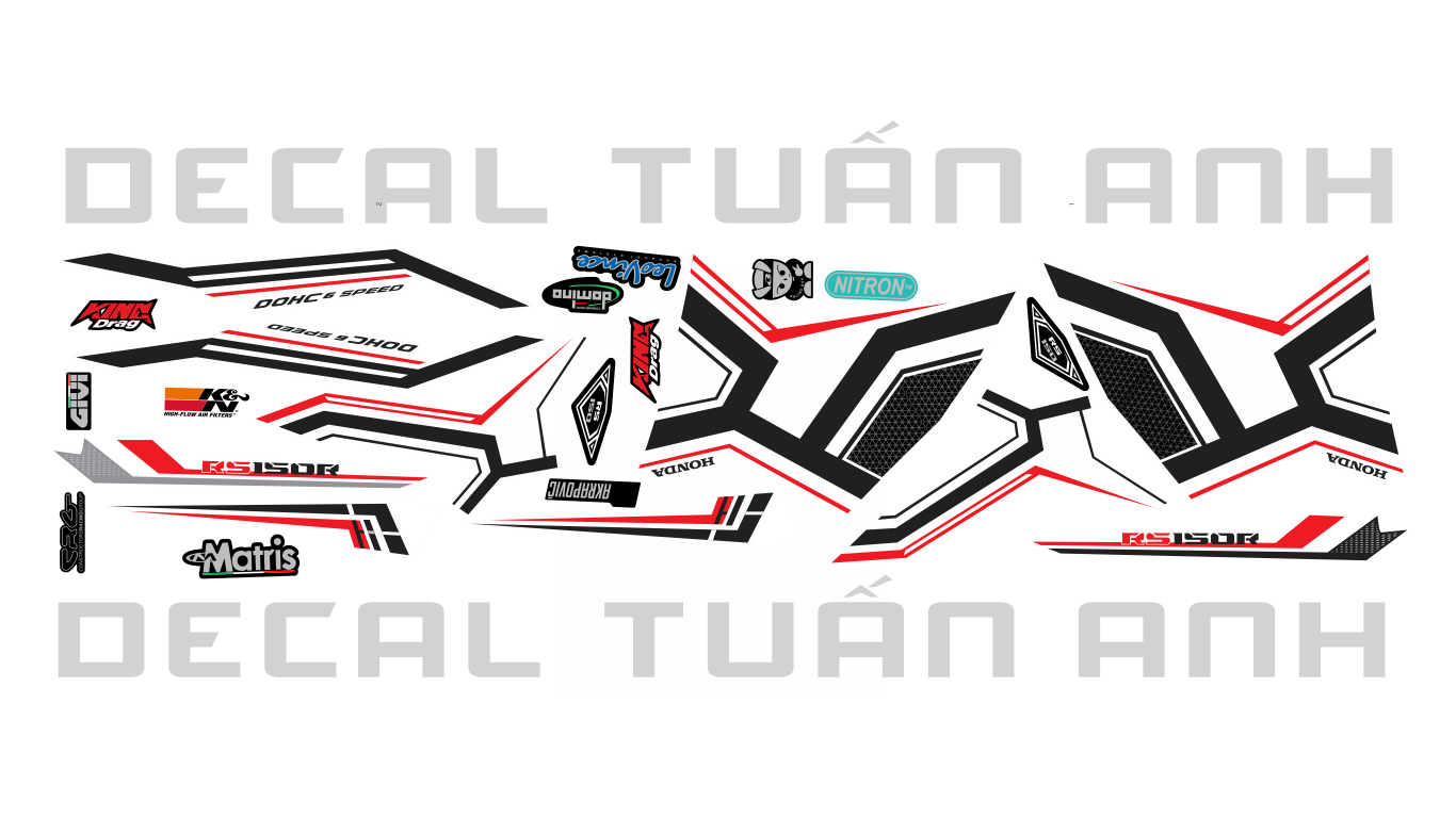 Tem rời winner x v2 rs150 chỉ - tem winnerx đẹp - decal 3 lớp chống bay màu
