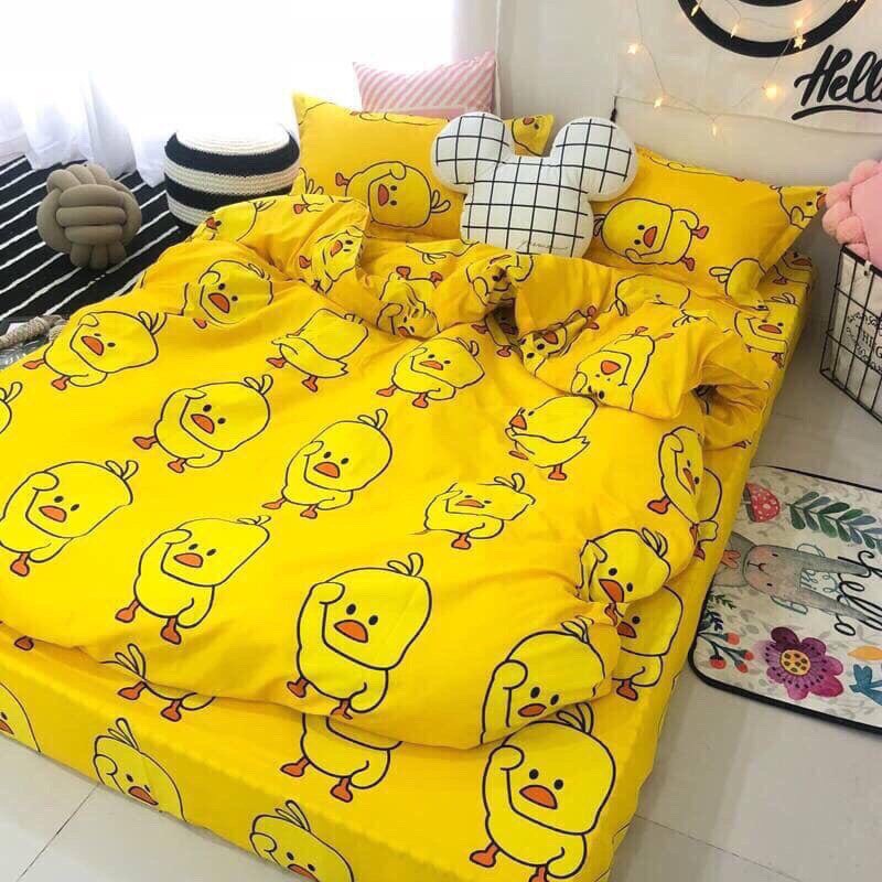 Chăn Phao Chần Bông Siêu Nhẹ Mẫu Vịt Vàng