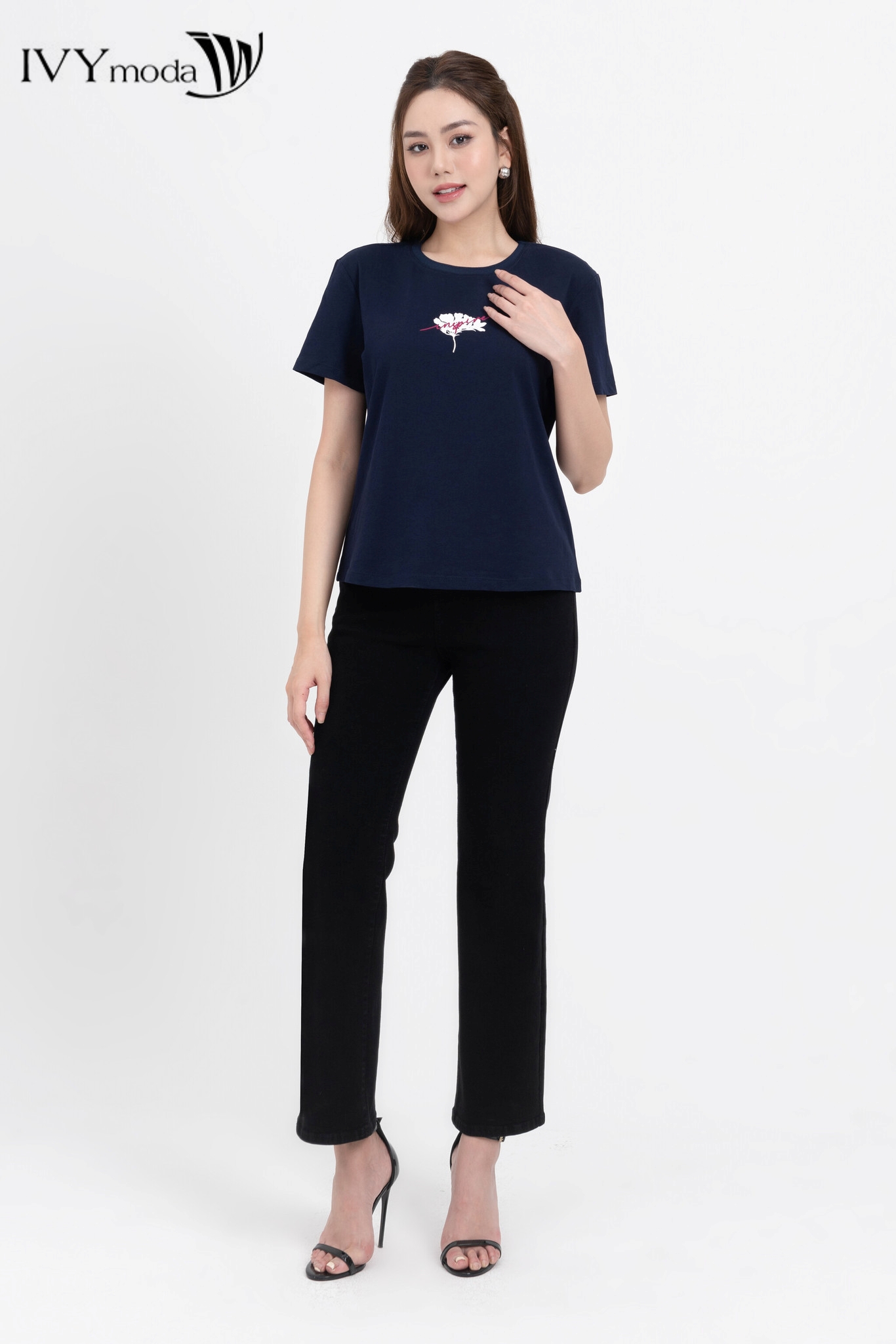 Áo thun in họa tiết IVY moda MS 57M7760